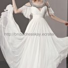 White V-neck Evening Dress 2012 Prom Dress