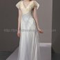 Tulle V-neck Ca Sleeve Evening Dress Beaded Prom Dress