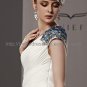 One Shoulder White and Blue Prom Dress 2012 Evening Dress