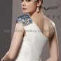 One Shoulder White and Blue Prom Dress 2012 Evening Dress