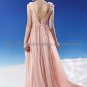 V-neck v-back Pink Evening Dress Prom Dress 2012