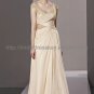 Cap Sleeve Beaded Long Evening Dress