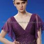 V-neck Purple Evening Dress