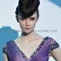 V-neck Cap Sleeve Purple Evening Dress Mother Dress