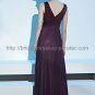 Long V-neck Purple Evening Dress
