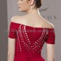Off Shoulder Red Evening Dress Sexy Mother Dress