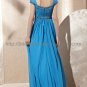 Cap Sleeve Blue Evening Party Dress