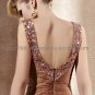 Coffee Beaded Sexy Evening Party Dress 2012
