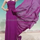 One Shoulder Purple Evening Party Dress