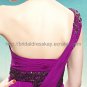 One shoulder Purple New Evening Dress