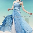 One Shoulder Blue Evening Dress 2012