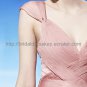 Deep V-neck Prom Dress Pink Bridesmaid Dress