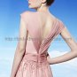 Deep V-neck Prom Dress Pink Bridesmaid Dress
