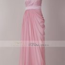 One Shoulder Pink Prom Dress