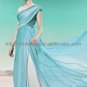 One Shoulder Green Prom Dress Evening Party Dress