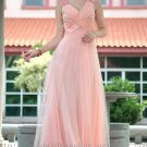 Floor Length Pink Evening Dress Prom Ball Party Gown Bridesmaid Dress