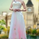 Floor Length One Shoulder Print Evening Dress Prom Party Gown