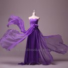 Floor Length Custom Purple Bridesmaid Dress