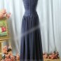 One shoulder Blue Formal Evening Prom Party Bridesmaid Dress