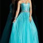 Sweetheart Floor Length Handmade Sequins Evening Prom Party Dress