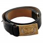 CIVIL WAR NCO BELT LEATHER CAP POUCH AND REVOLVER PISTOL IN RIGHT HAND