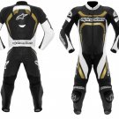 NEW ALPINE STAR MOTOR BIKE LEATHER RACING SUIT ORIGNAL COWHIDE LEATHER WITH FULL PROTECTION