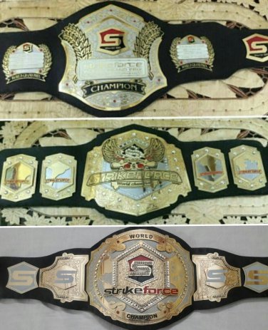 MMA UFC Rare Hand Made strikeforce belts set world Championship replica belt size 51 long 3 belts