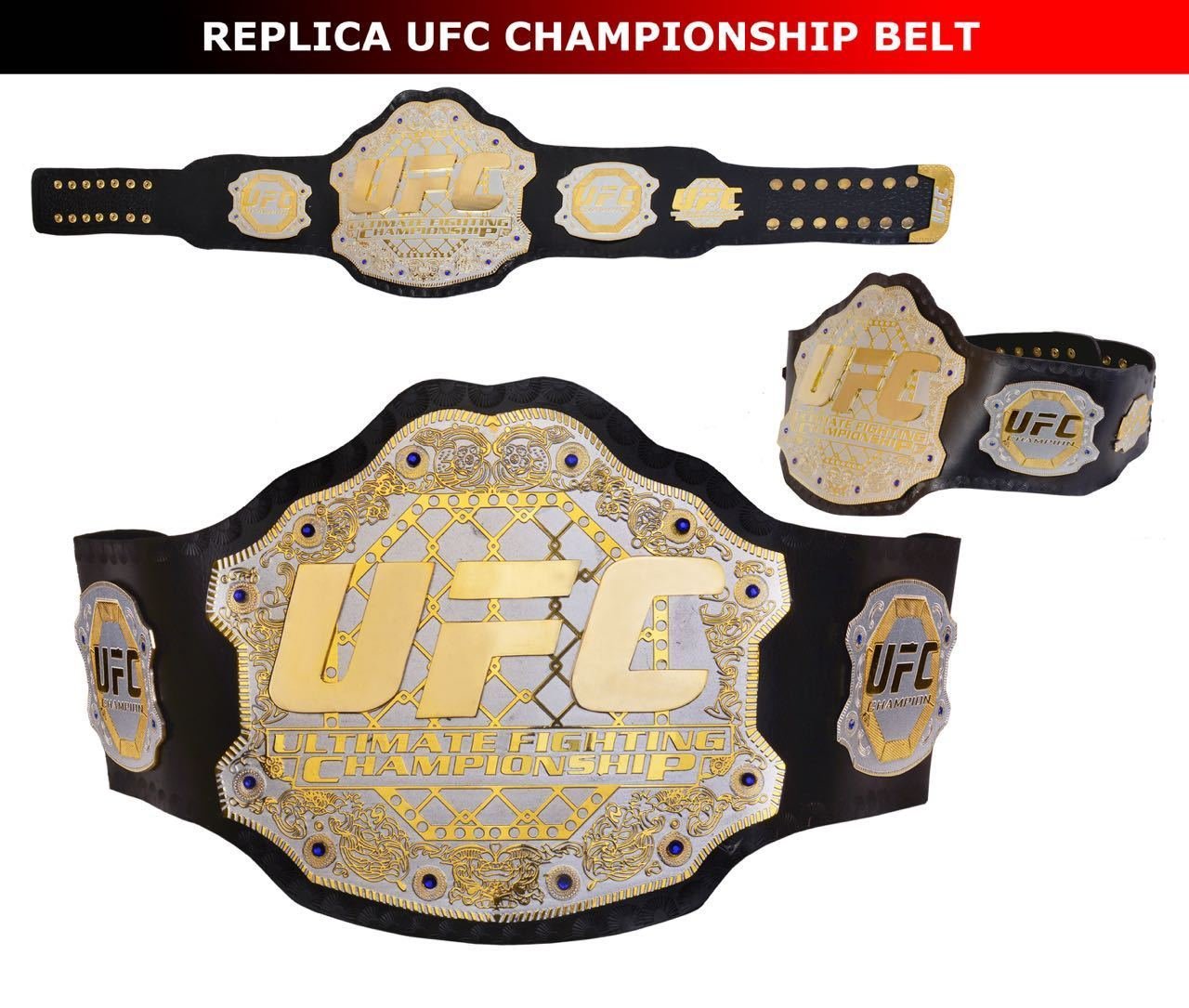 UFC Championship Belt Ultimate Fighting Replica Belts Adult Size Real ...