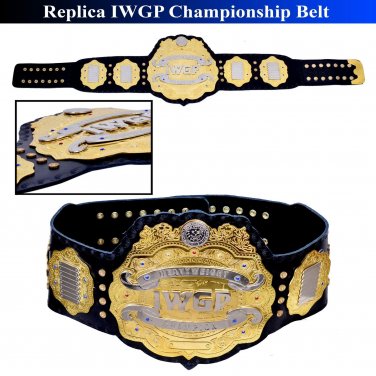 IWGP HEAVY WEIGHT CHAMPIONSHIP REPLICA BELT THICK METAL PLATES ADULT SIZE 51"