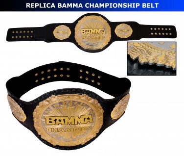 MMA BAMMA CHAMPIONSHIP BELT HAND MADE REPLICA BELT LEATHER STRAP ADULT SIZE NEW