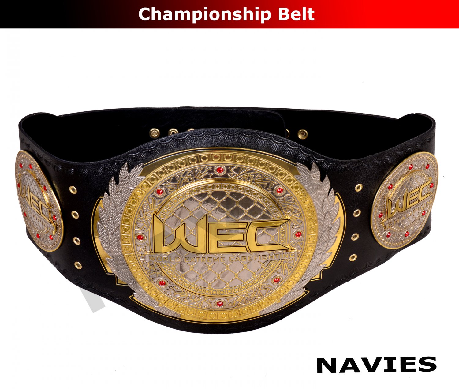 UFC WEC Championship Extreme Cage Fight Replica Belt Real Leather Adult ...