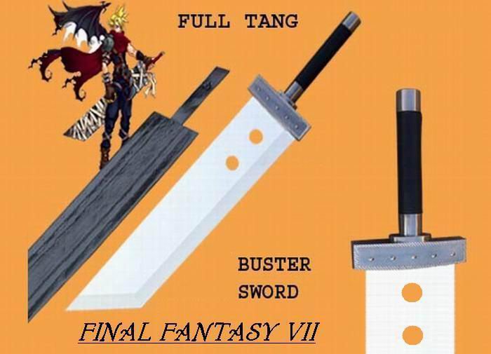 cloud strife buster sword set