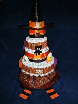 Witchy Diaper Cake