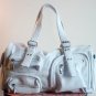 Leather Legacy Pocket Satchel, White FREE Shipping
