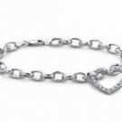Diamond Bracelet (18K White Gold Charm Bracelet)