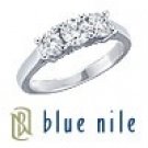 18K Three-Stone Diamond Ring