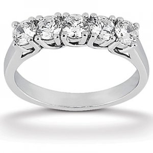 Designer inspired 5 Stone Lucida Set Diamond Wedding Band (0.50 ct. tw.)