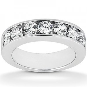 7 Round Stone Classic Channel set Diamond band (0.21 ct tw.)