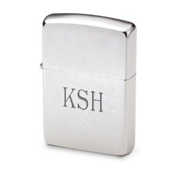 Personalized Zippo Brushed Satin Chrome Lighter Gift