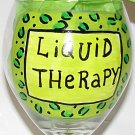 Liquid Therapy Leopard Hand Painted Wine Glass You choose your favorite colors