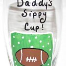 Daddys Sippy Cup Football Themed Hand Painted Beer Pilsner Choose Your Favorite Team Colors