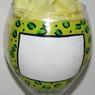 NAME IT Leopard Print Hand Painted Wine Glass