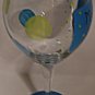 Mommys Sippy Cup Hand Painted Wine Glass In Blue