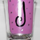 Name Your Initial Hand Painted Shot Glass Your Choice of Colors