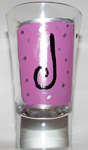 Name Your Initial Hand Painted Shot Glass Your Choice of Colors