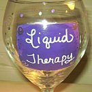 Liquid Therapy Hand Painted Wine Glass