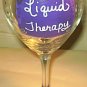 Liquid Therapy Hand Painted Wine Glass