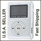 New Silver Mini MP3 Player W/ LCD Screen Clip Micro SD TF Slot