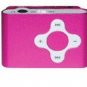 Pink Cross Shape Mini Clip Mp3 Player Support 8 GB Micro SD Card