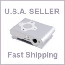 Silver Cross Shape Mini Clip Mp3 Player Support 8 GB Micro SD Card